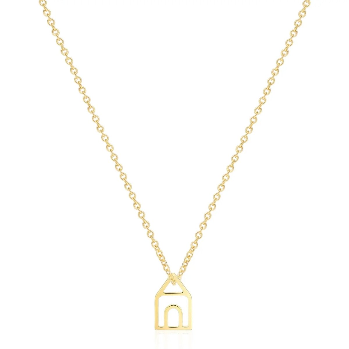 Kyerlyn Dainty Gold House Necklaces - KYERLYN