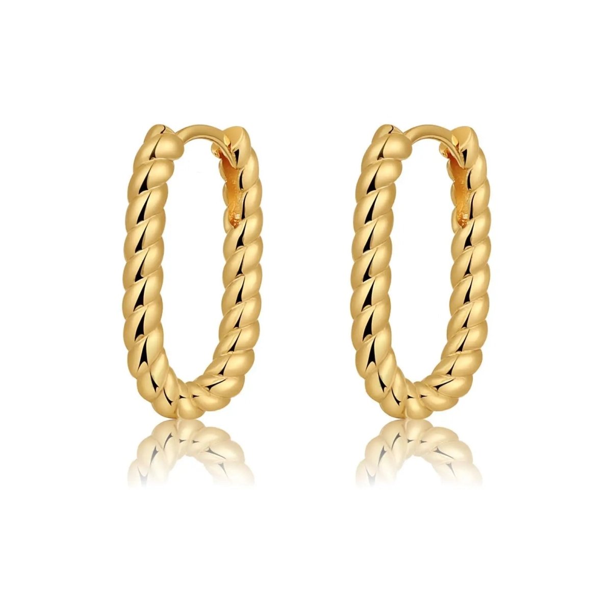 Kyerlyn Gold Twisted Rope Earrings - KYERLYN