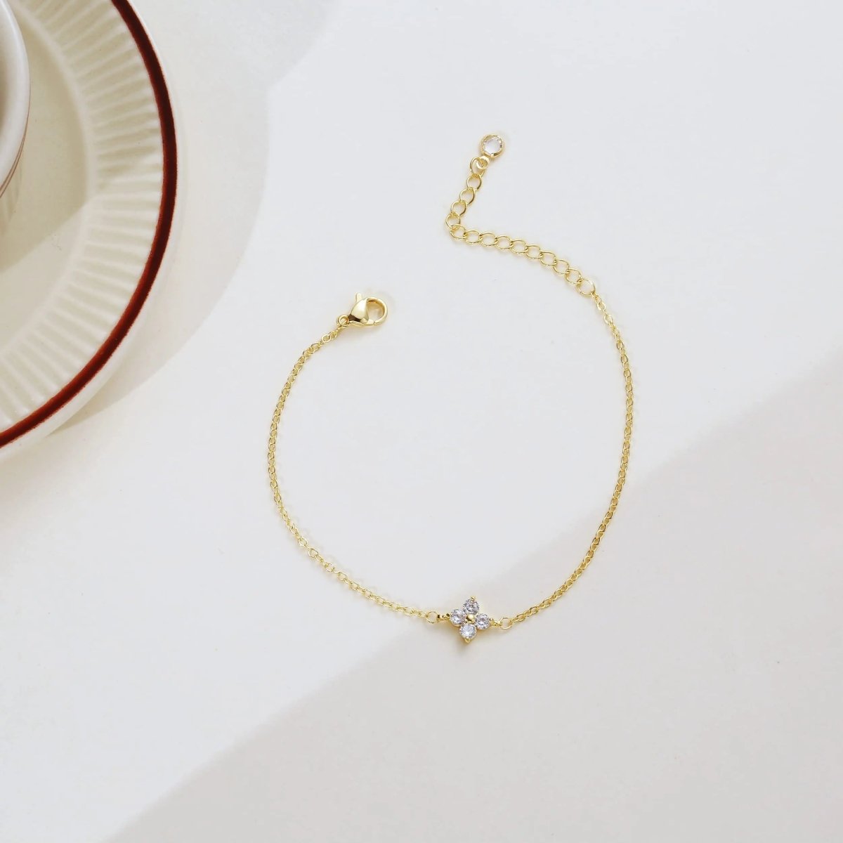 Gold CZ Flower Bracelets | Delicate & Charming | KYERLYN Gold CZ Flower Bracelets | Delicate & Charming | KYERLYN