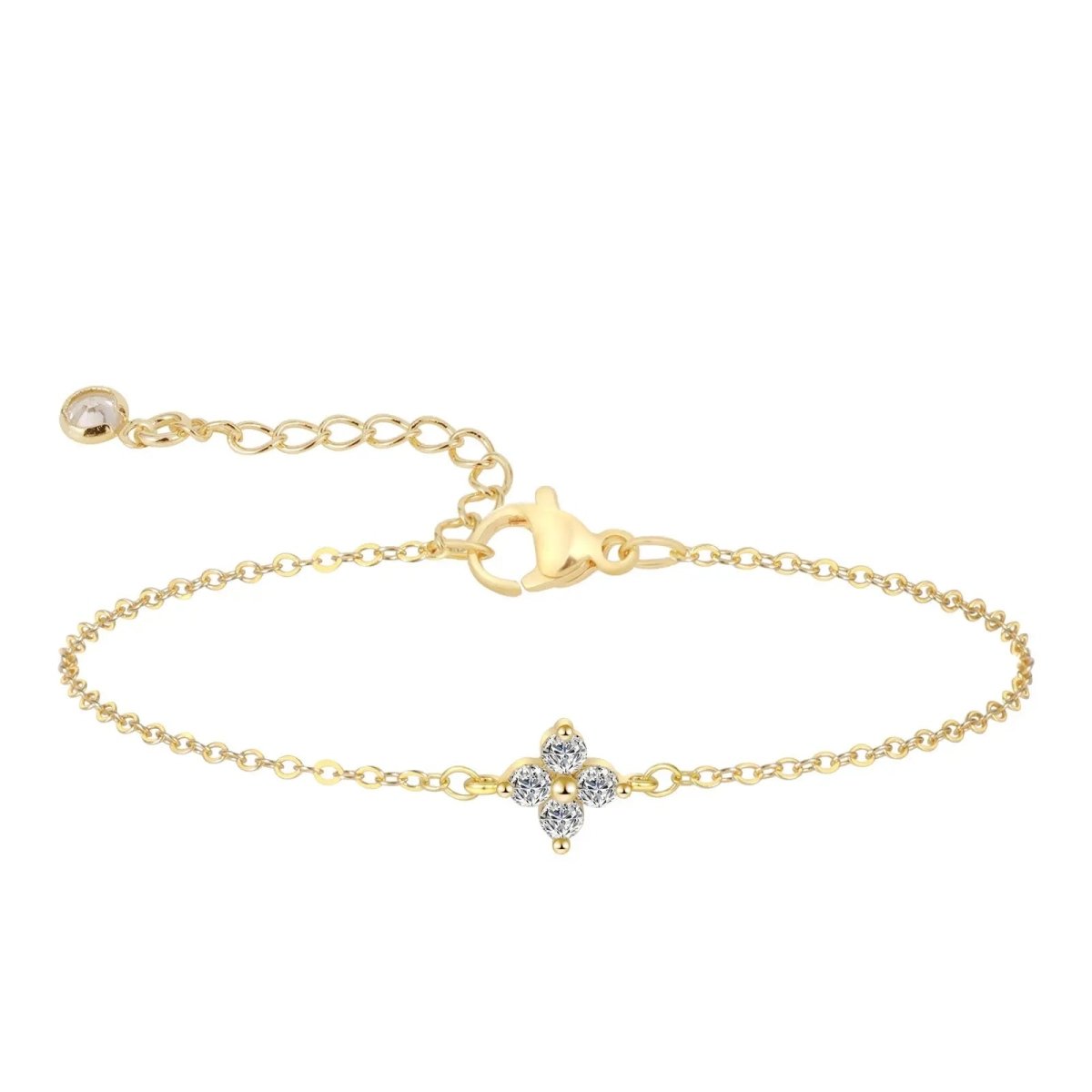 Gold CZ Flower Bracelets | Delicate & Charming | KYERLYN Gold CZ Flower Bracelets | Delicate & Charming | KYERLYN