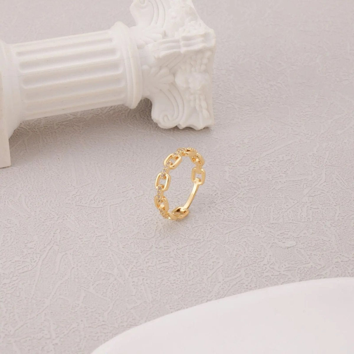 Gold Sparkling Square CZ Rings | Modern & Glamorous | KYERLYN