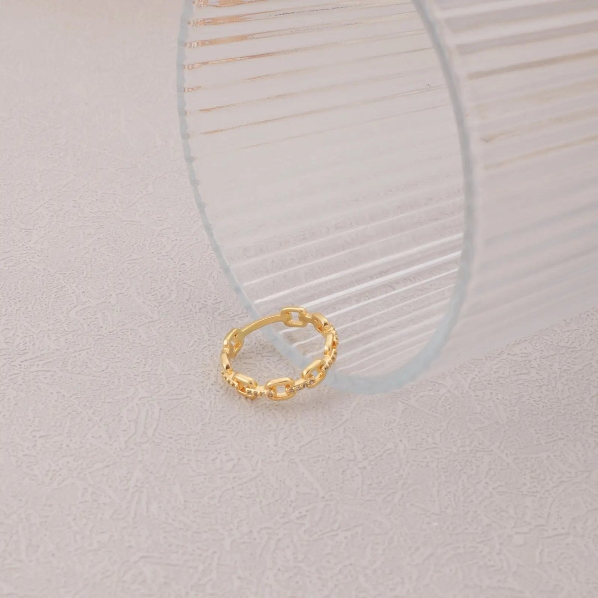 Gold Sparkling Square CZ Rings | Modern & Glamorous | KYERLYN