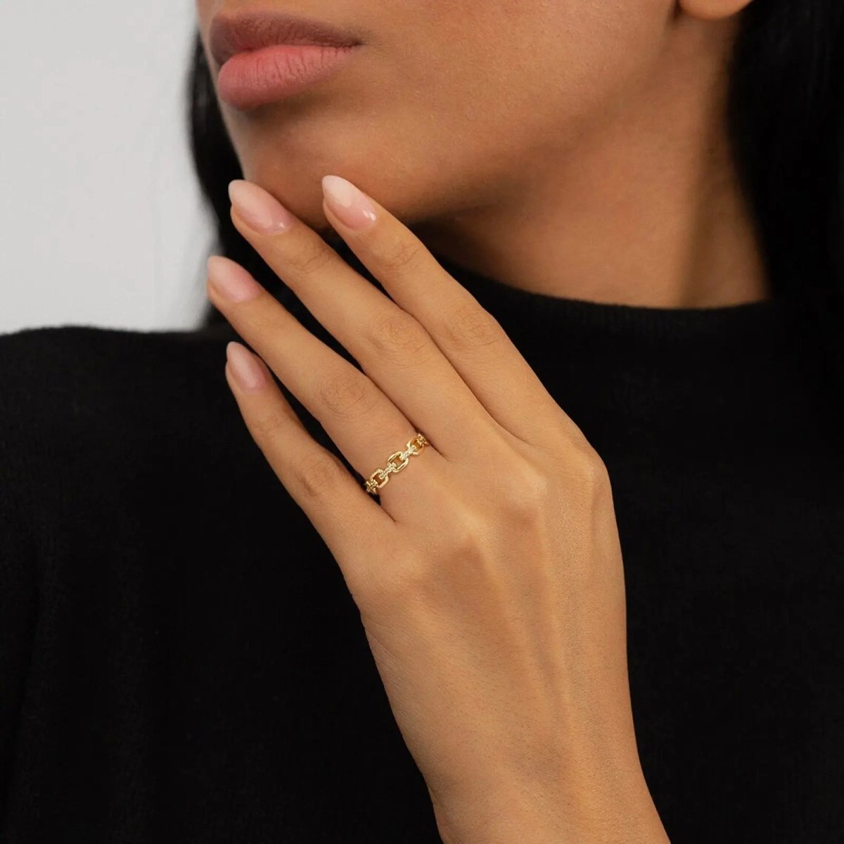 Gold Sparkling Square CZ Rings | Modern & Glamorous | KYERLYN